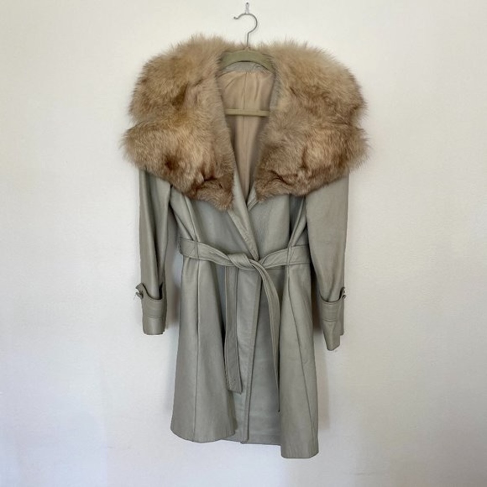 Vintage fur and leather coat - Picture 2 of 12